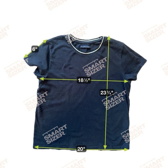 A&F Women's Black Soft T-Shirt Tee Short Sleeve Silver Stripe Around Neck Size M - Picture 7 of 7